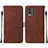 Coque Portefeuille Livre Cuir Etui Clapet YB2 pour Nokia C210 Marron