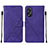 Coque Portefeuille Livre Cuir Etui Clapet YB2 pour Oppo A58 4G Violet