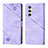 Coque Portefeuille Livre Cuir Etui Clapet YB2 pour Samsung Galaxy A24 4G Violet