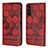 Coque Portefeuille Livre Cuir Etui Clapet YB2 pour Samsung Galaxy Quantum4 5G Rouge