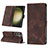 Coque Portefeuille Livre Cuir Etui Clapet YB2 pour Samsung Galaxy S23 Ultra 5G Petit