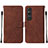 Coque Portefeuille Livre Cuir Etui Clapet YB2 pour Sony Xperia 1 V Marron