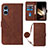 Coque Portefeuille Livre Cuir Etui Clapet YB2 pour Sony Xperia 5 V Marron