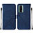 Coque Portefeuille Livre Cuir Etui Clapet YB2 pour Xiaomi Redmi K60 5G Bleu