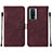 Coque Portefeuille Livre Cuir Etui Clapet YB2 pour Xiaomi Redmi K60 5G Rouge