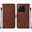 Coque Portefeuille Livre Cuir Etui Clapet YB2 pour Xiaomi Redmi K60 Ultra 5G Marron