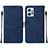 Coque Portefeuille Livre Cuir Etui Clapet YB2 pour Xiaomi Redmi Note 12 4G Bleu