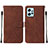 Coque Portefeuille Livre Cuir Etui Clapet YB2 pour Xiaomi Redmi Note 12 4G Marron