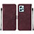 Coque Portefeuille Livre Cuir Etui Clapet YB2 pour Xiaomi Redmi Note 12 4G Rouge