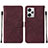 Coque Portefeuille Livre Cuir Etui Clapet YB2 pour Xiaomi Redmi Note 12 Explorer Rouge