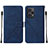 Coque Portefeuille Livre Cuir Etui Clapet YB2 pour Xiaomi Redmi Note 12 Turbo 5G Bleu