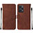 Coque Portefeuille Livre Cuir Etui Clapet YB2 pour Xiaomi Redmi Note 12 Turbo 5G Marron