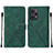 Coque Portefeuille Livre Cuir Etui Clapet YB2 pour Xiaomi Redmi Note 12 Turbo 5G Vert