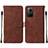 Coque Portefeuille Livre Cuir Etui Clapet YB2 pour Xiaomi Redmi Note 12S Marron