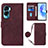 Coque Portefeuille Livre Cuir Etui Clapet YB3 pour Huawei Honor 90 Lite 5G Rouge