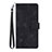 Coque Portefeuille Livre Cuir Etui Clapet YB3 pour Huawei Honor X7b Noir