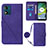 Coque Portefeuille Livre Cuir Etui Clapet YB3 pour Motorola Moto E13 Violet