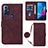 Coque Portefeuille Livre Cuir Etui Clapet YB3 pour Motorola Moto G Play Gen 2 Rouge