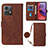 Coque Portefeuille Livre Cuir Etui Clapet YB3 pour Motorola Moto G84 5G Marron