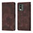 Coque Portefeuille Livre Cuir Etui Clapet YB3 pour Nokia C210 Marron