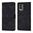 Coque Portefeuille Livre Cuir Etui Clapet YB3 pour Nokia C210 Noir