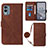 Coque Portefeuille Livre Cuir Etui Clapet YB3 pour Nokia X30 5G Marron