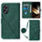 Coque Portefeuille Livre Cuir Etui Clapet YB3 pour Oppo A18 Vert