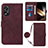 Coque Portefeuille Livre Cuir Etui Clapet YB3 pour Oppo A38 Rouge