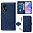 Coque Portefeuille Livre Cuir Etui Clapet YB3 pour Oppo A58 5G Bleu