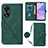 Coque Portefeuille Livre Cuir Etui Clapet YB3 pour Oppo A58 5G Vert