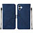 Coque Portefeuille Livre Cuir Etui Clapet YB3 pour Samsung Galaxy A04 4G Bleu