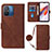 Coque Portefeuille Livre Cuir Etui Clapet YB3 pour Xiaomi Redmi 11A 4G Marron