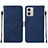 Coque Portefeuille Livre Cuir Etui Clapet YB4 pour Motorola Moto G53 5G Bleu