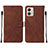 Coque Portefeuille Livre Cuir Etui Clapet YB4 pour Motorola Moto G53 5G Marron