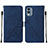 Coque Portefeuille Livre Cuir Etui Clapet YB4 pour Nokia X30 5G Bleu