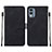 Coque Portefeuille Livre Cuir Etui Clapet YB4 pour Nokia X30 5G Noir