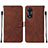 Coque Portefeuille Livre Cuir Etui Clapet YB4 pour Oppo A78 5G Marron