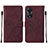 Coque Portefeuille Livre Cuir Etui Clapet YB4 pour Oppo A78 5G Rouge