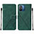 Coque Portefeuille Livre Cuir Etui Clapet YB4 pour Xiaomi Poco C55 Vert