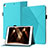 Coque Portefeuille Livre Cuir Etui Clapet YX1 pour Apple iPad 10.2 (2019) Bleu Clair