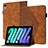 Coque Portefeuille Livre Cuir Etui Clapet YX1 pour Apple iPad Mini 6 Marron