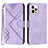 Coque Portefeuille Livre Cuir Etui Clapet YX1 pour Apple iPhone 13 Pro Max Violet Clair