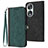 Coque Portefeuille Livre Cuir Etui Clapet YX1 pour Huawei Honor 90 5G Vert