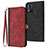 Coque Portefeuille Livre Cuir Etui Clapet YX1 pour Motorola Moto E13 Rouge