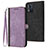 Coque Portefeuille Livre Cuir Etui Clapet YX1 pour Motorola Moto E13 Violet