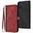 Coque Portefeuille Livre Cuir Etui Clapet YX1 pour Motorola Moto E22 Rouge