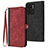 Coque Portefeuille Livre Cuir Etui Clapet YX1 pour Motorola Moto Edge (2023) 5G Rouge