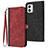 Coque Portefeuille Livre Cuir Etui Clapet YX1 pour Motorola Moto G53j 5G Rouge