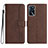 Coque Portefeuille Livre Cuir Etui Clapet YX1 pour Oppo A16 Marron