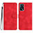 Coque Portefeuille Livre Cuir Etui Clapet YX1 pour Oppo A16 Rouge